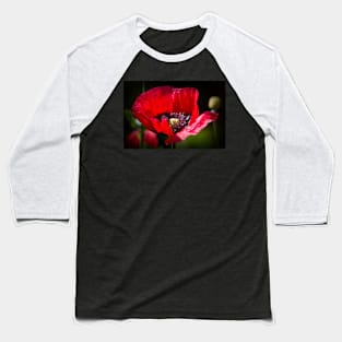 Artistic Poppy Baseball T-Shirt